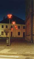 náměstí TGM s červenými lampami